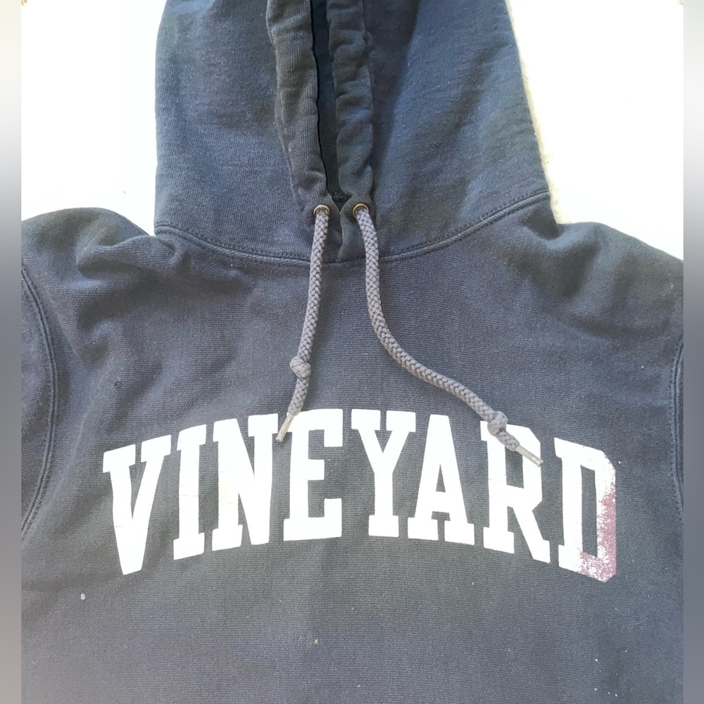 VINTAGE MARTHAS VINEYARD HOODIE SWEATSHIRT NAVY BLUE